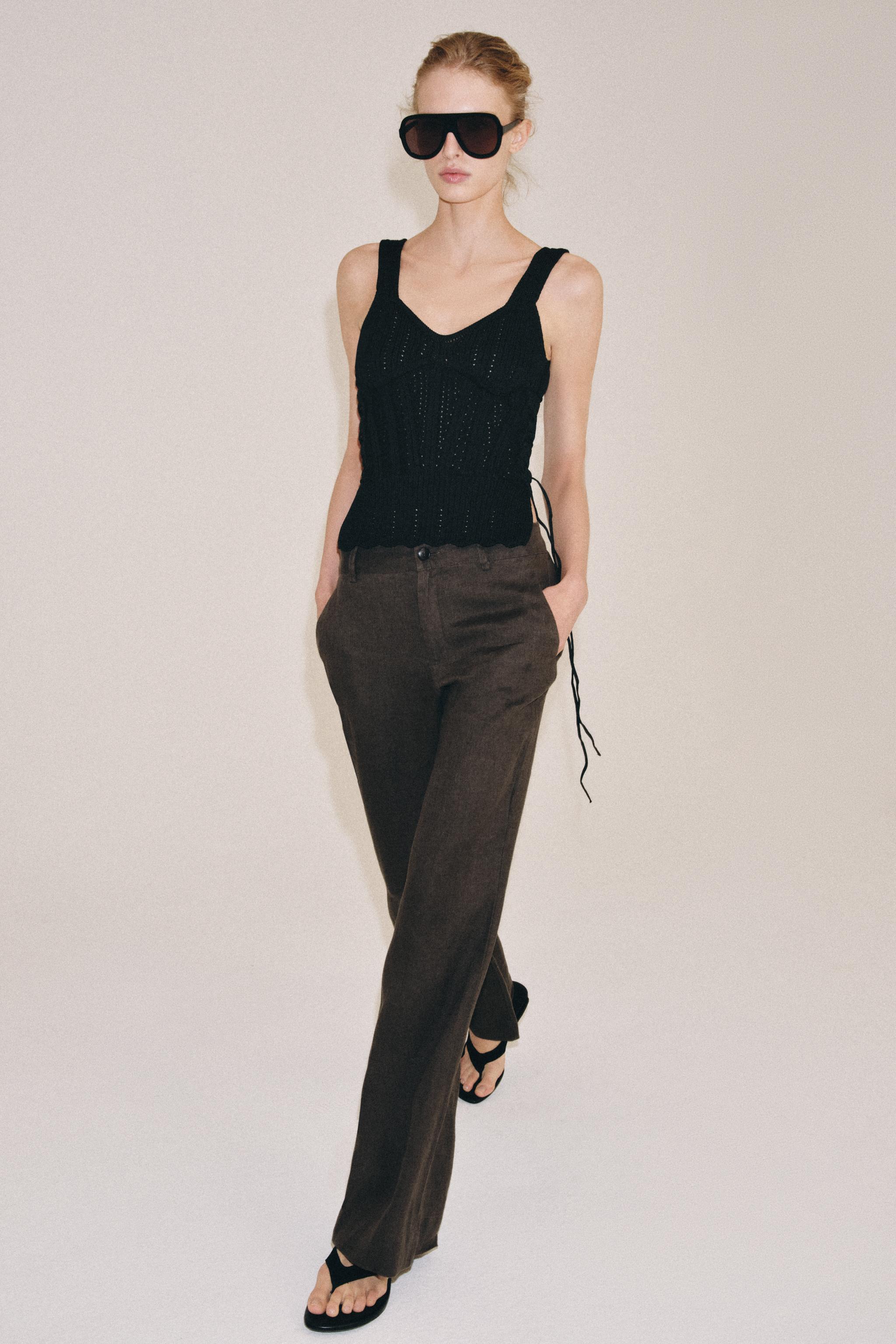 LACED KNIT CORSET TOP